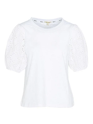 Longfield Eyelet-Embroidered Slubbed Cotton Top