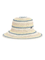 Dana Cloche Stripe Sun Hat