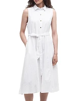 Reil Belted Cotton-Blend Midi-Dress