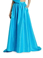 Sydney Dupion Flared Maxi Skirt