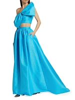 Sydney Dupion Flared Maxi Skirt