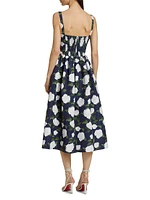 Olena Floral Fit & Flare Midi-Dress