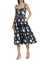 Olena Floral Fit & Flare Midi-Dress