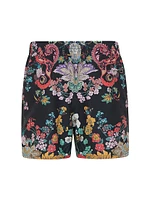 Mid-Length Floral Board Shorts