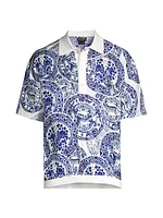 Glaze and Graze Silk Polo Shirt