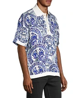 Glaze and Graze Silk Polo Shirt