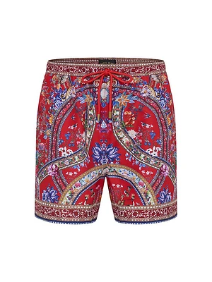 Mid-Length Printed Board Shorts