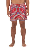 Mid-Length Printed Board Shorts