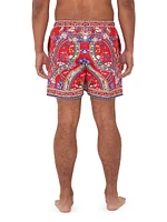 Mid-Length Printed Board Shorts