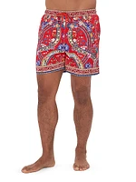 Mid-Length Printed Board Shorts