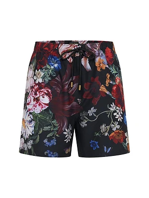 Mid-Length Floral Board Shorts