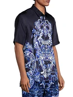 Delft Dynasty Silk Oversized Shirt