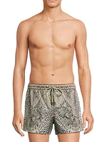 Looking Glass Houses Animal Drawstring Swim Shorts