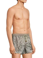 Looking Glass Houses Animal Drawstring Swim Shorts