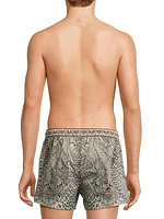 Looking Glass Houses Animal Drawstring Swim Shorts