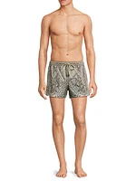 Looking Glass Houses Animal Drawstring Swim Shorts