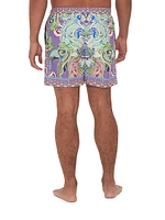 Graphic Mid-Length Board Shorts