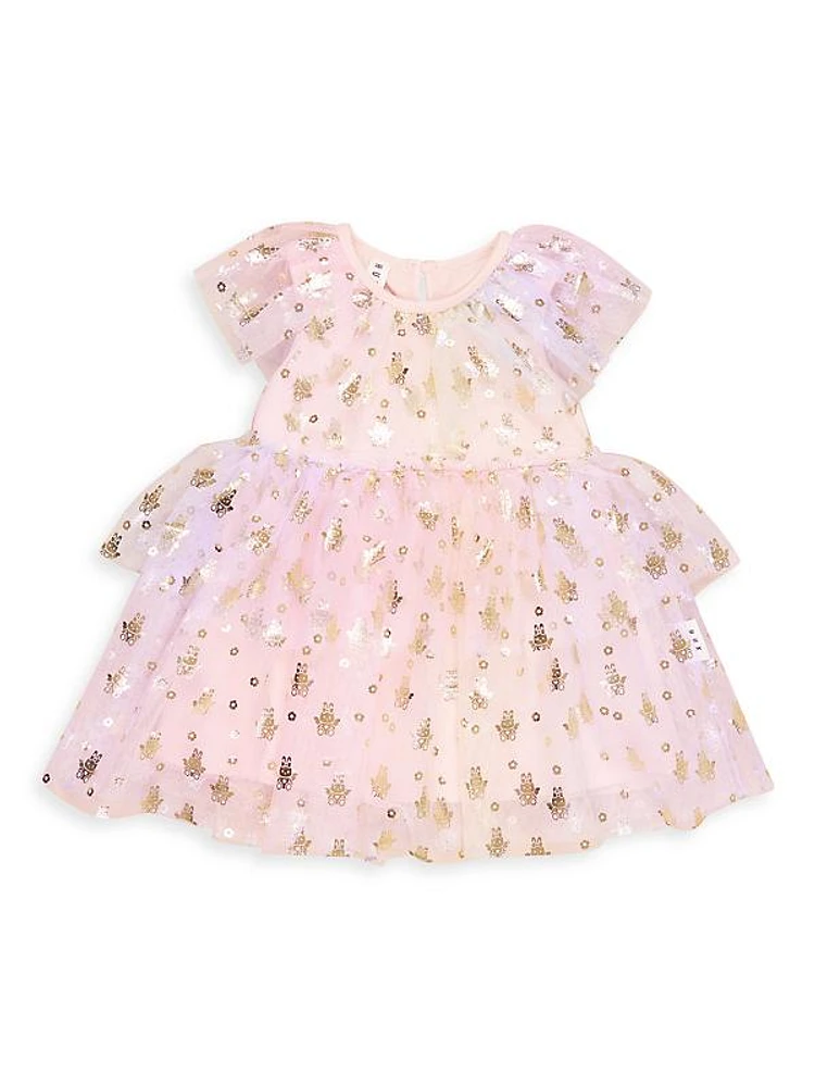 Baby Girl's, Little Girl's & Girl's Memory Lane Fairy Bunny Tiered Party Dress