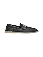 Logo-Accented Leather Loafers