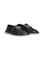 Logo-Accented Leather Loafers