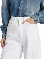 Flip High-Rise Wide-Leg Jeans