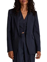 The Favorite Pinstriped Blazer