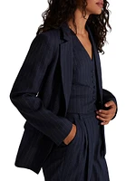 The Favorite Pinstriped Blazer