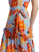 Tatiana Floral Ruffle-Trimmed Maxi Dress