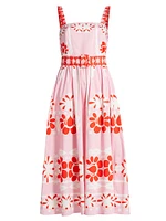 Ninet Floral Cotton Midi-Dress