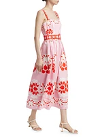 Ninet Floral Cotton Midi-Dress