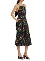 Goreti Printed Cotton Midi-Dress