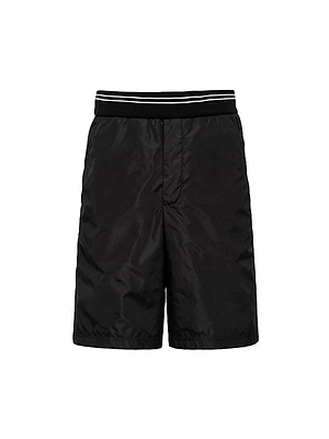 Piqué Bermuda Shorts With Re-Nylon Details