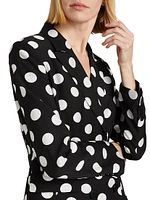 The Jace Polka Dot Double-Breasted Blazer