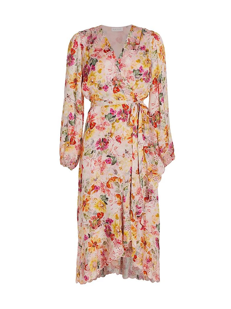 The Charlotte Floral Embroidered Midi-Dress