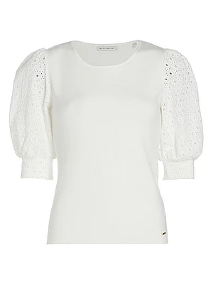 Lainey Mixed-Media Top