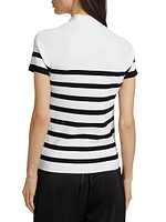 The Cindy Striped Short-Sleeve Sweater