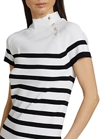 The Cindy Striped Short-Sleeve Sweater