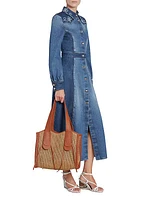 Western Denim Maxi Dress