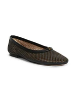 Marcie Perforated Leather Ballerina Flats