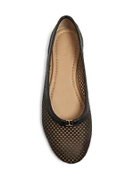 Marcie Perforated Leather Ballerina Flats