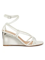 Rebecca 135MM Leather Wedge Sandals