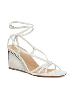 Rebecca 135MM Leather Wedge Sandals