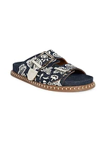 Rebecca Denim Bandana Slides