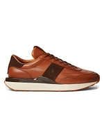 Train 89 Pony-Embossed Leather & Suede Running Sneakers