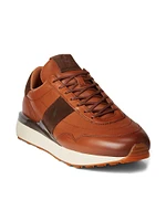 Train 89 Pony-Embossed Leather & Suede Running Sneakers