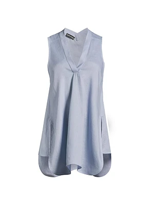 Sleeveless Linen Blouse