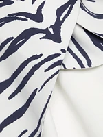 Kikina Zebra Print One-Shoulder Top