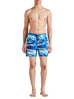 Paris Printed Swim Trunks