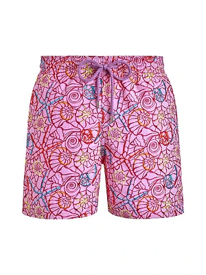 Noumea Sea Embroidered Swim Trunks