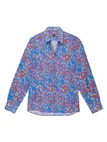 Carapa Abstract Cotton Button-Front Shirt